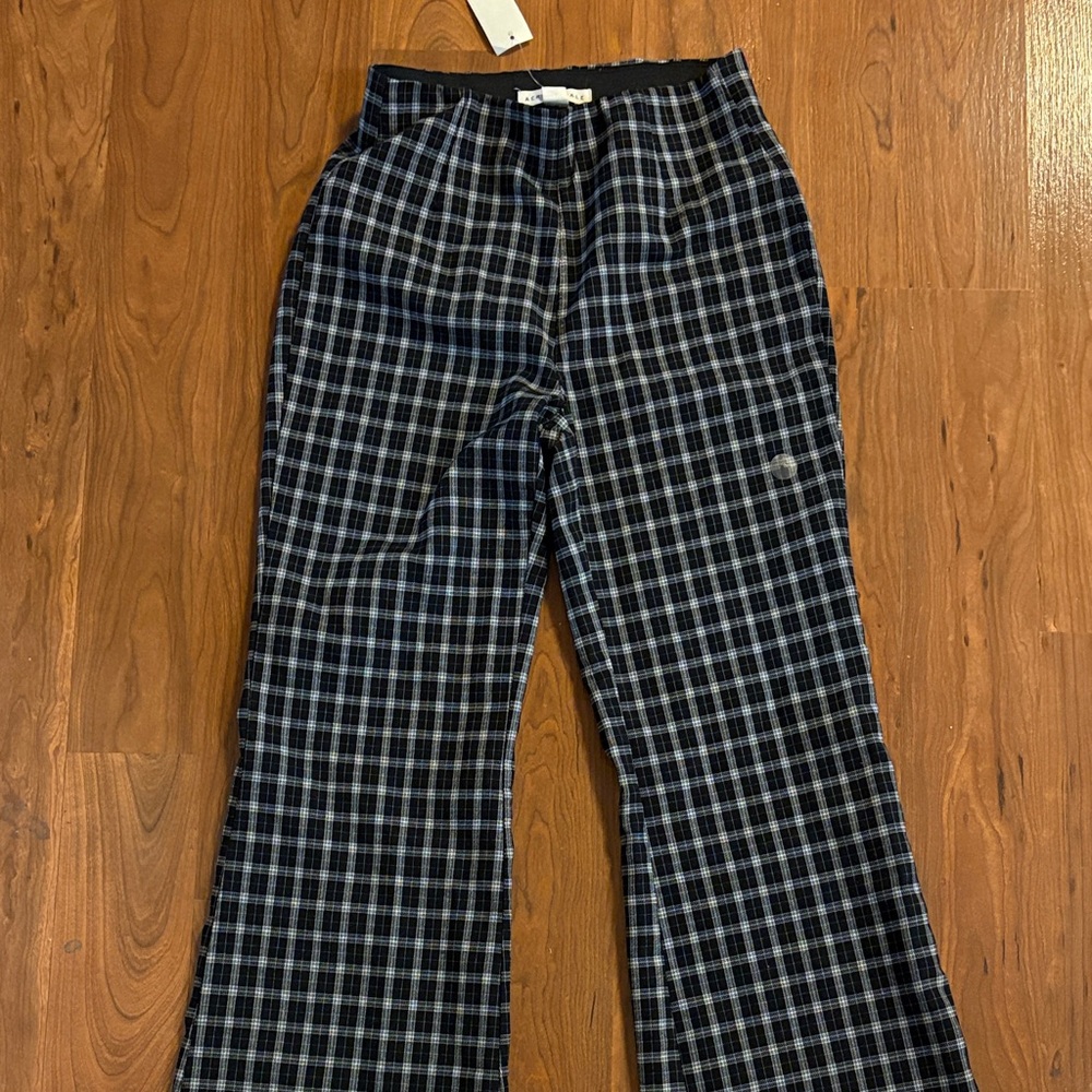 Aeropostale Black and White Checkered Flare Pants
